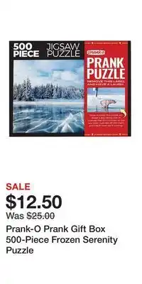 Kohl's Prank-O Prank Gift Box 500-Piece Frozen Serenity Puzzle offer