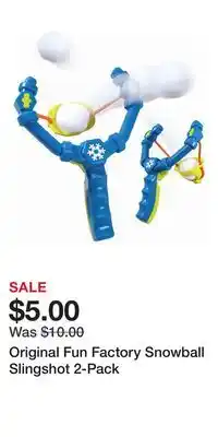 Kohl's Original Fun Factory Snowball Slingshot 2-Pack offer