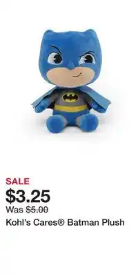 Kohl's Kohl's Cares Batman Plush offer