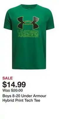 Kohl's Boys 8-20 Under Armour Hybrid Print Tech Tee offer