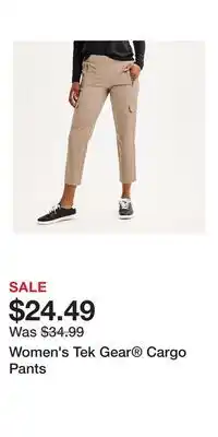 Kohl's Women's Tek Gear Cargo Pants offer