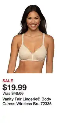 Kohl's Vanity Fair Lingerie Body Caress Wireless Bra 72335 offer