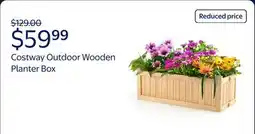 Walmart Costway Outdoor Wooden Planter Box Folding Raised Garden Plant Container w/Drainage Hole offer