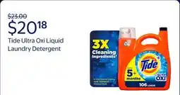 Walmart Tide Ultra Oxi Liquid Laundry Detergent, HE Compatible offer