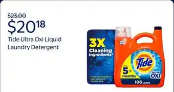 Walmart Tide Ultra Oxi Liquid Laundry Detergent, HE Compatible offer