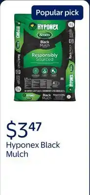 Walmart Hyponex by Scotts Black Mulch, for Landscapes and Gardens offer