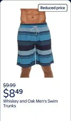 Walmart Whiskey and Oak Men's Bathing Suit Swim Trunks 94953-5726-XS (Blue - Stripe, Medium) offer