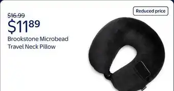 Walmart Brookstone Microbead Travel Neck Pillow - Lightweight U-Shaped Travel Pillow for Neck Support offer