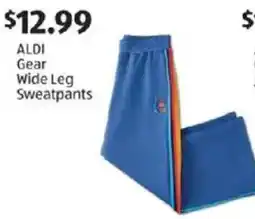 Aldi ALDI Gear Wide Leg Sweatpants offer