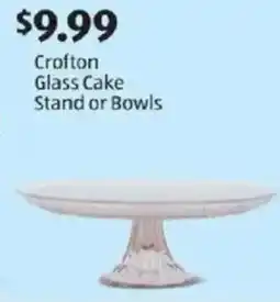 Aldi Crofton Glass Cake Stand or Bowls offer