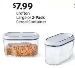 Aldi Crofton Large or 2-Pack Cereal Container offer