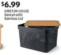 Aldi KIRKTON HOUSE Basket with Bamboo Lid offer