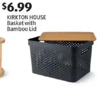 Aldi KIRKTON HOUSE Basket with Bamboo Lid offer