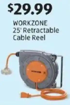 Aldi WORKZONE 25' Retractable Cable Reel offer