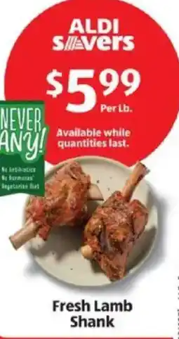 Aldi Fresh Lamb Shank offer