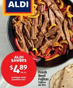 Aldi Fresh Beef Fajitas Fajitas de Res offer