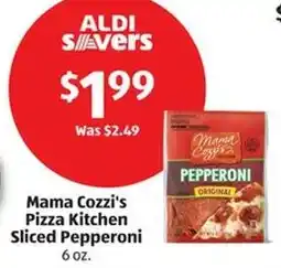 Aldi Mama Cozzi's Pizza Kitchen Sliced Pepperoni offer