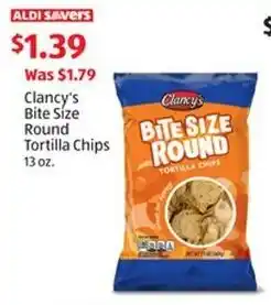 Aldi Clancy's Bite Size Round Tortilla Chips offer