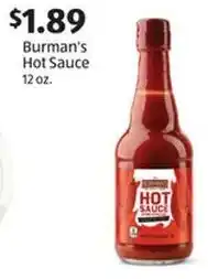 Aldi Burman's Hot Sauce offer