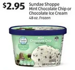 Aldi Sundae Shoppe Mint Chocolate Chip or Chocolate Ice Cream offer