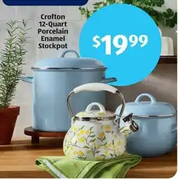 Aldi Crofton 12-Quart Porcelain Enamel Stockpot offer