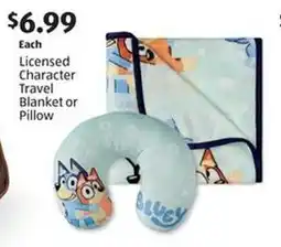 Aldi Licensed Character Travel Blanket or Pillow offer