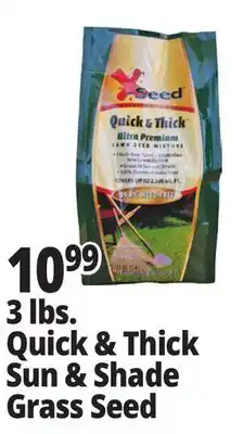 Ocean State Job Lot 3 lbs. Quick & Thick Sun & Shade Grass Seed offer