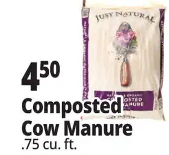 Ocean State Job Lot Just Natural Organic Composted Cow Manure .75 cu ft offer