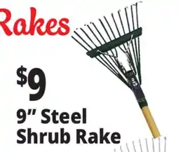 Ocean State Job Lot 9 Steel Tine Shrub Rake offer