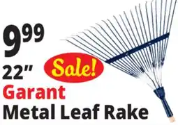 Ocean State Job Lot Garant 22 Metal Leaf Rake offer