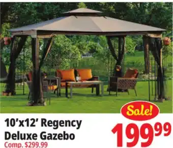 Ocean State Job Lot Regency II 10' x 12' Gazebo with Netting Brown offer