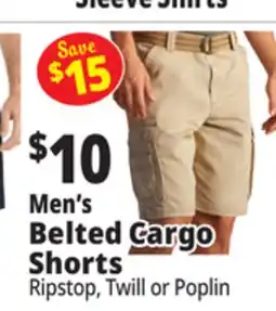 Ocean State Job Lot Men's Belted Cargo Shorts offer