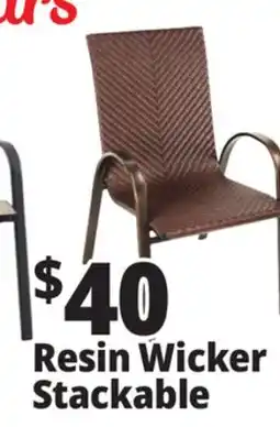 Ocean State Job Lot Outdoor Living Accents Resin Wicker Stackable Chair offer