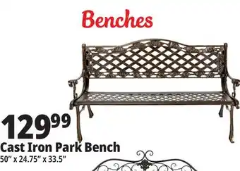 Ocean State Job Lot Cast Iron Park Bench offer