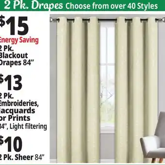 Ocean State Job Lot Drapes offer