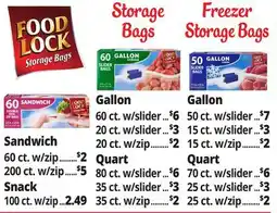 Ocean State Job Lot Food Lock Storage Bags offer