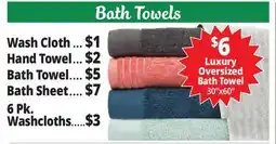 Ocean State Job Lot Bath Towels offer