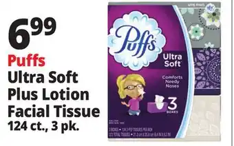 Ocean State Job Lot Puffs Ultra Soft Plus Lotion Facial Tissue offer