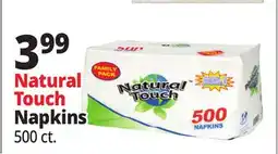 Ocean State Job Lot Natural Touch Family Pack 1-Ply Paper Luncheon Napkins 500-count offer