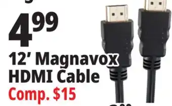 Ocean State Job Lot 12' Magnavox HDMI Cable offer