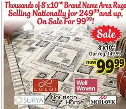 Ocean State Job Lot Thousands of 8'x10'* Brand Name Area Rugs offer