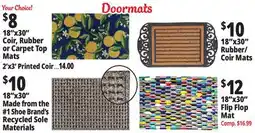 Ocean State Job Lot Doormats offer