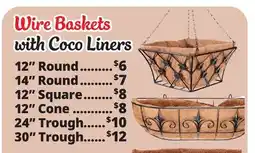 Ocean State Job Lot Wire Baskets with Coco Liners offer