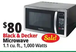 Ocean State Job Lot BLACK+DECKER 1000W Stainless Steel Microwave Oven offer