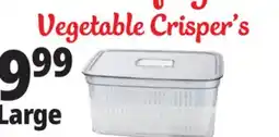 Ocean State Job Lot Large Produce Crisper with Removable Basket 5.9 Qt offer