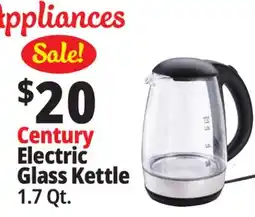 Ocean State Job Lot Century Glass Electric Tea Kettle 1.7 L offer