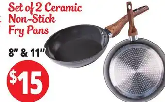 Ocean State Job Lot KLOK Ceramic Nonstick Frypan Set 2 Piece offer