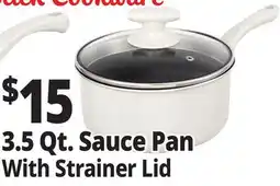 Ocean State Job Lot 3.5 Qt. Sauce Pan With Strainer Lid offer