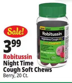 Ocean State Job Lot Robitussin Night Time Cough Soft Chews offer