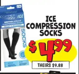 Ollie's COPPER ICE COMPRESSION SOCKS offer